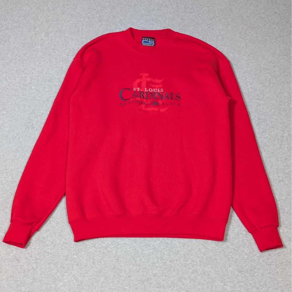 Vintage St. Louis Cardinals Sweatshirt Men's Size Large Embroidered Made in USA